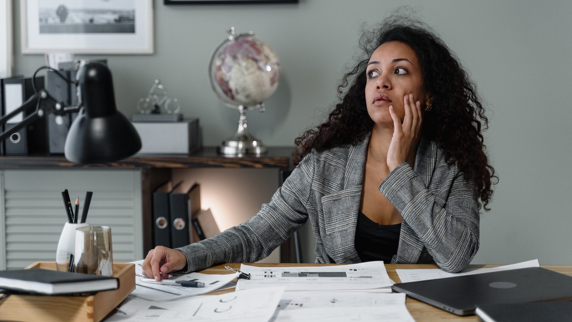 small business owner worrying about finances